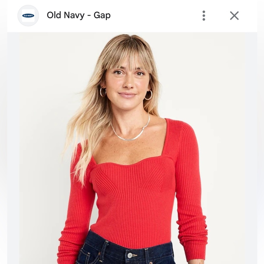 Red Sweater - Old Navy - never been worn - Medium